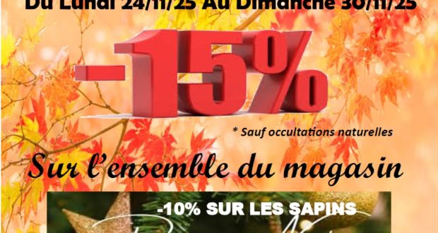 – 15% – Profitez de la Ste Catherine et du Black Friday